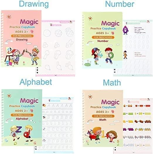 Sank Magic Copybook 4 BOOKS,1 PEN,1 GRIP,10 REFILL