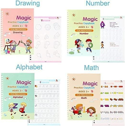 Sank Magic Copybook 4 BOOKS,1 PEN,1 GRIP,10 REFILL