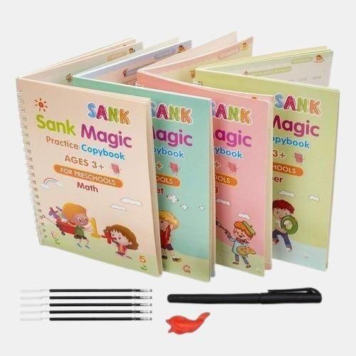 Sank Magic Copybook 4 BOOKS,1 PEN,1 GRIP,10 REFILL
