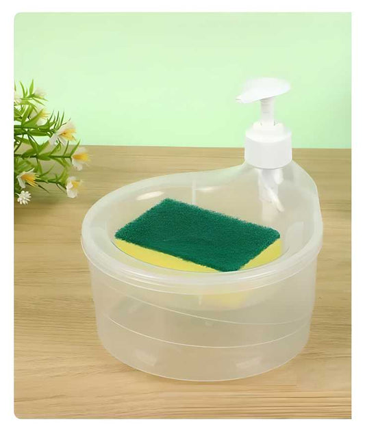 Liquid Soap Dispenser 2in1 with Pump and Sponge